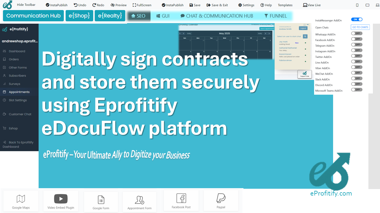 Digitally sign contracts and store them securely using Eprofitify eDocuFlow platform